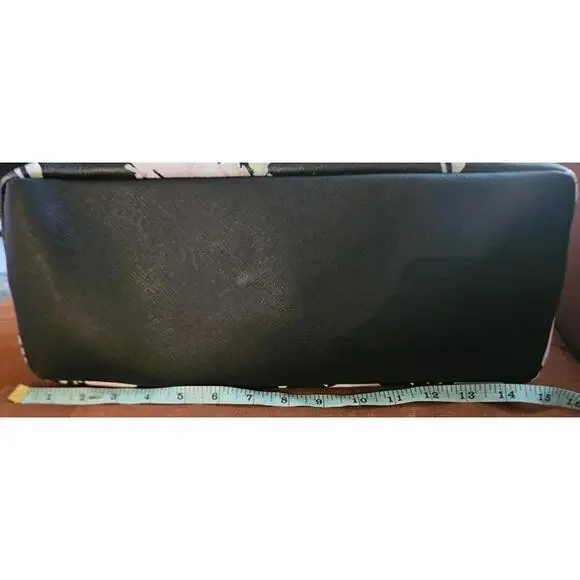 Stella & Max Tulip Tree Black Floral Print Large Leather Tote Hand Bag‎ - Picture 6 of 8
